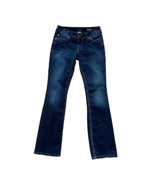 Silver Jeans Suki Surplus Bootcut Low-Mid Rise 27 Dark Wash Jeans Womens Stretch
